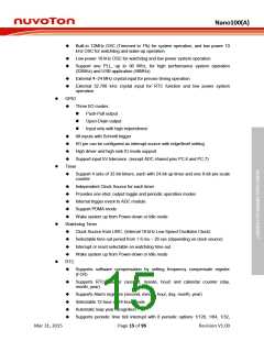 浏览型号NANO102ZD1AN的Datasheet PDF文件第15页