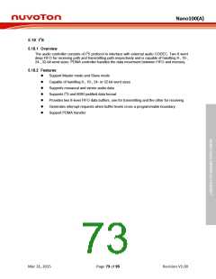 浏览型号NANO127SC1AN的Datasheet PDF文件第73页