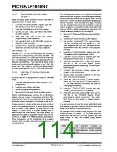 浏览型号PIC16LF1947-E/MR的Datasheet PDF文件第114页
