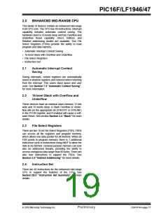 浏览型号PIC16LF1947-E/MR的Datasheet PDF文件第19页