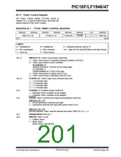 浏览型号PIC16LF1947-E/MR的Datasheet PDF文件第201页
