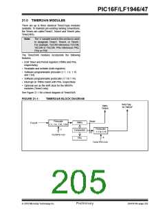 浏览型号PIC16LF1947-E/MR的Datasheet PDF文件第205页