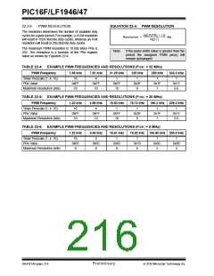浏览型号PIC16LF1947-E/MR的Datasheet PDF文件第216页
