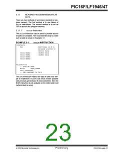 浏览型号PIC16LF1947-E/MR的Datasheet PDF文件第23页