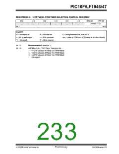 浏览型号PIC16LF1947-E/MR的Datasheet PDF文件第233页