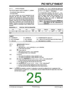 浏览型号PIC16LF1947-E/MR的Datasheet PDF文件第25页