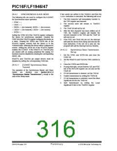 浏览型号PIC16LF1947-E/MR的Datasheet PDF文件第316页