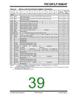 浏览型号PIC16LF1947-E/MR的Datasheet PDF文件第39页