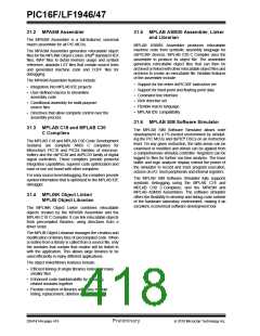 浏览型号PIC16LF1947-E/MR的Datasheet PDF文件第418页