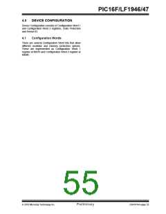 浏览型号PIC16LF1947-E/MR的Datasheet PDF文件第55页
