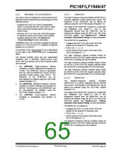 浏览型号PIC16LF1947-E/MR的Datasheet PDF文件第65页
