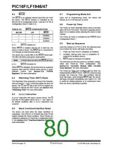 浏览型号PIC16LF1947-E/MR的Datasheet PDF文件第80页
