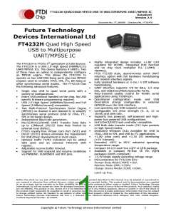 浏览型号FT4232HQ-REEL的Datasheet PDF文件第1页