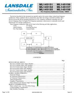 浏览型号ML145156-6P的Datasheet PDF文件第1页
