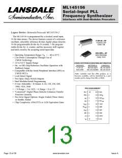 浏览型号ML145156-6P的Datasheet PDF文件第13页