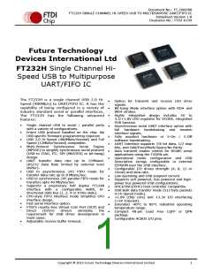 浏览型号FT232HL-TRAY的Datasheet PDF文件第1页
