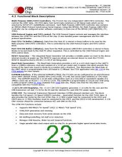浏览型号FT232HL-TRAY的Datasheet PDF文件第23页