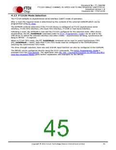 浏览型号FT232HL-TRAY的Datasheet PDF文件第45页