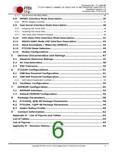 浏览型号FT232HL-TRAY的Datasheet PDF文件第6页