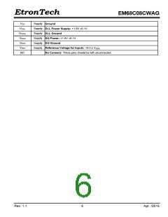 浏览型号EM68C08CWAG-18H的Datasheet PDF文件第6页
