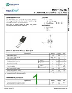 浏览型号MDF13N50的Datasheet PDF文件第1页
