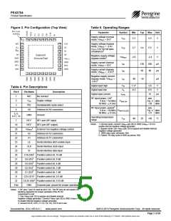 浏览型号PE43704MLCA-Z的Datasheet PDF文件第5页