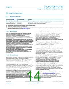浏览型号74LVC1G57GW-Q100的Datasheet PDF文件第14页
