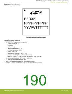 浏览型号EFR32MG13P732F512IM32-D的Datasheet PDF文件第190页