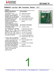 浏览型号RFM68CW的Datasheet PDF文件第1页