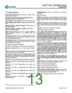 浏览型号CY8C5868AXI-LP035的Datasheet PDF文件第13页