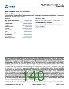 浏览型号CY8C5868AXI-LP035的Datasheet PDF文件第140页