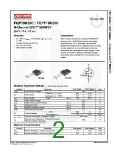 浏览型号FQP19N20C的Datasheet PDF文件第2页