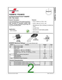 浏览型号FDD8876的Datasheet PDF文件第2页