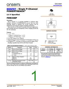 浏览型号FDN336P的Datasheet PDF文件第1页