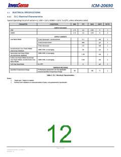浏览型号ICM-20690的Datasheet PDF文件第12页