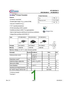 浏览型号IPB123N10N3 G的Datasheet PDF文件第1页