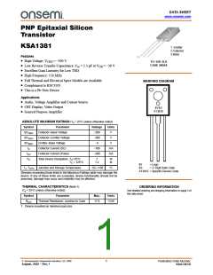浏览型号KSA1381ESTU的Datasheet PDF文件第1页