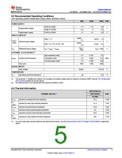浏览型号ADS131B04-Q1的Datasheet PDF文件第5页