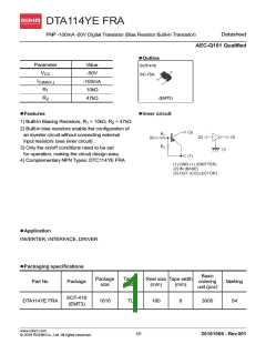 浏览型号DTA114YEFRA的Datasheet PDF文件第1页