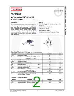 浏览型号FQP85N06的Datasheet PDF文件第2页