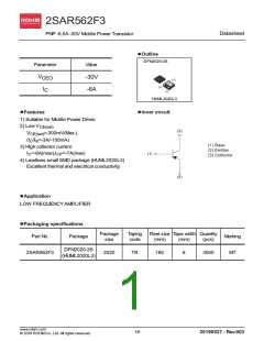 浏览型号2SAR562F3的Datasheet PDF文件第1页