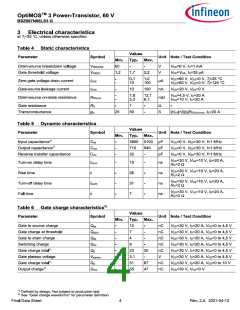 浏览型号BSZ067N06LS3 G的Datasheet PDF文件第4页