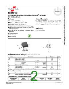 浏览型号FDD86102的Datasheet PDF文件第2页