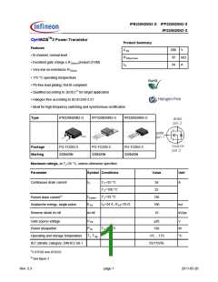 浏览型号IPP320N20N3 G的Datasheet PDF文件第1页