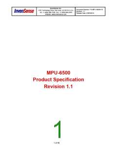 浏览型号MPU-6500的Datasheet PDF文件第1页