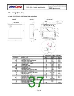 浏览型号MPU-6500的Datasheet PDF文件第37页
