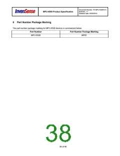 浏览型号MPU-6500的Datasheet PDF文件第38页