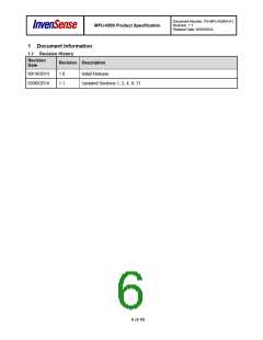 浏览型号MPU-6500的Datasheet PDF文件第6页
