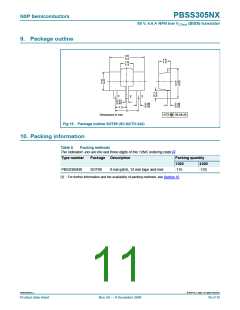 浏览型号PBSS305NX的Datasheet PDF文件第11页