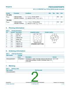 浏览型号PBSS4260PANPS的Datasheet PDF文件第2页